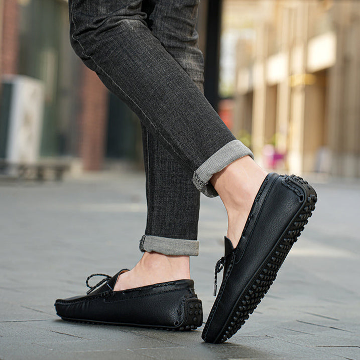 Mokasyny Męskie Slip-On Mokasyny Z Gumową Podeszwą