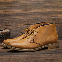 Męskie Buty Typu Chukka Szyte Ręcznie Z Amortyzowaną Wkładką I Gumową Podeszwą Zewnętrzną