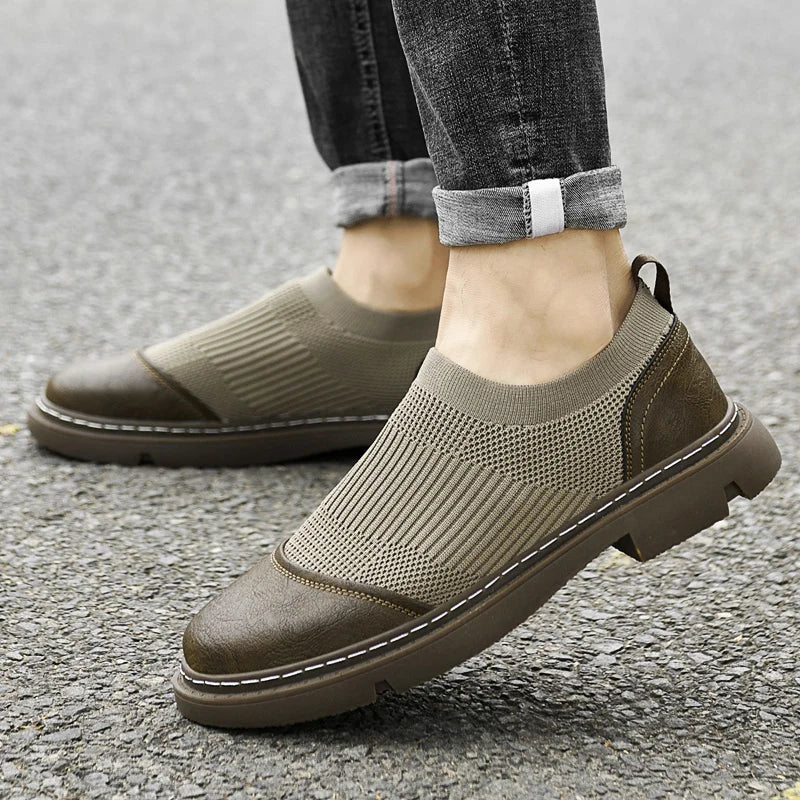 Męskie Buty Ręcznie Wykonane z Oddychającą Cholewką z Siatki