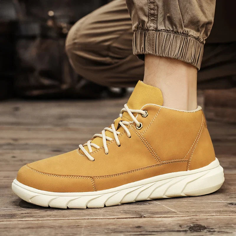 Męskie Sneakersy Wysokie z Amortyzowaną Wkładką i Antypoślizgową Podeszwą