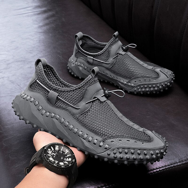 Męskie Sneakersy Trekkingowe z Podeszwą EVA i Wzmocnieniami Ochronnymi