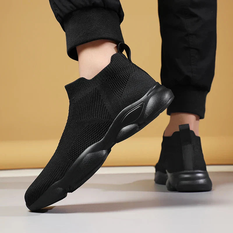 Męskie Sneakersy w Stylu Skarpety z Dzianinową Cholewką i Antypoślizgową Podeszwą