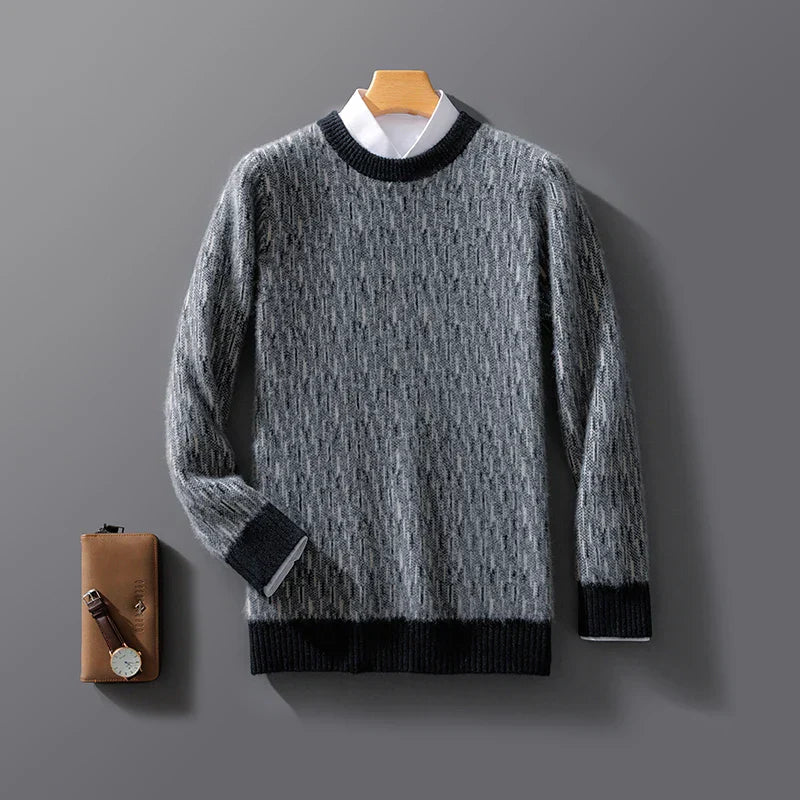 Męski Sweter z Miękką Fakturą i Dopasowanym Krojem