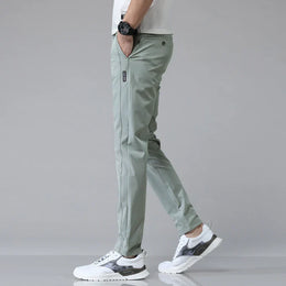 Męskie Spodnie Stretch Slim Fit Oddychające Miękkie Wykończenie