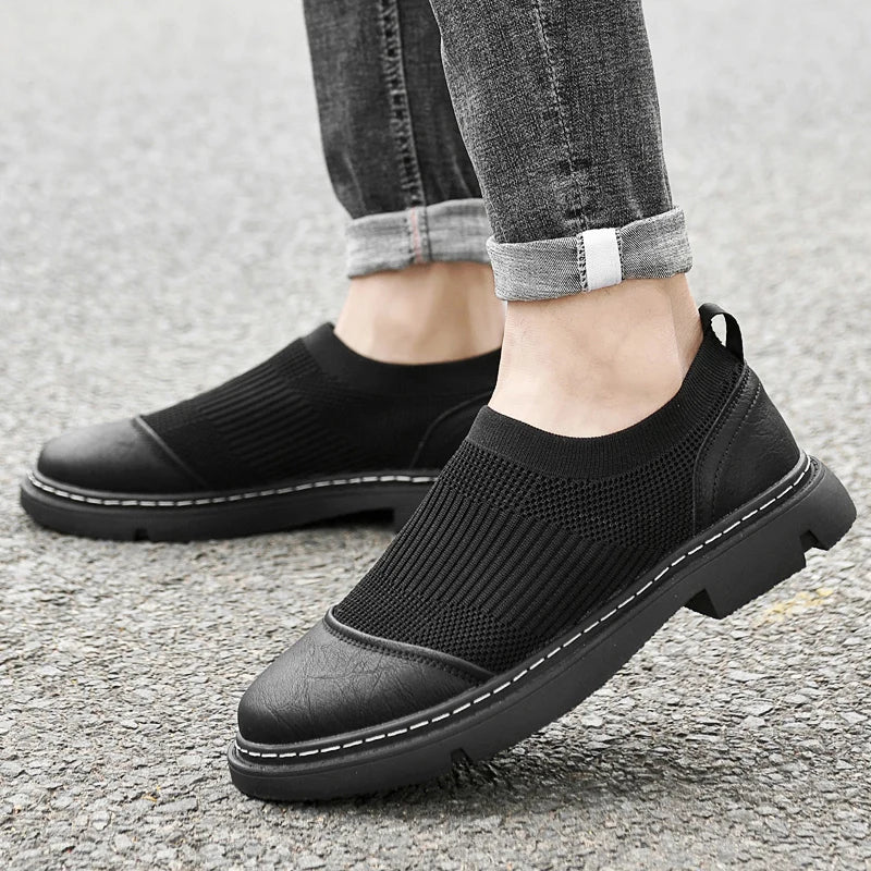 Męskie Buty Ręcznie Wykonane z Oddychającą Cholewką z Siatki