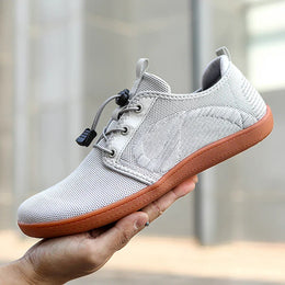 Męskie Sneakersy z Oddychającą Konstrukcją, Naturalną Podeszwą i Wspierającą Wkładką