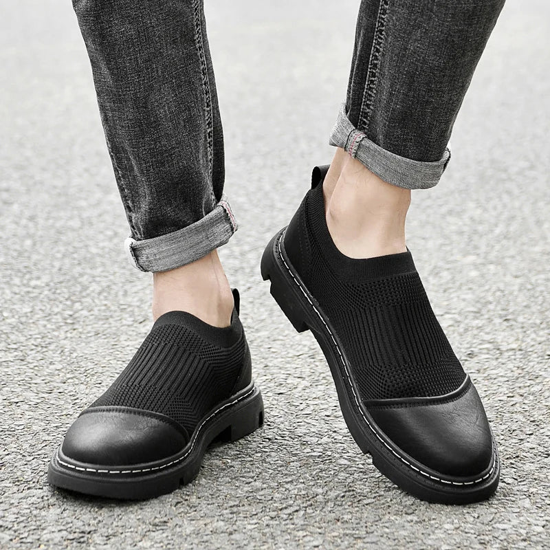 Męskie Buty Ręcznie Wykonane z Oddychającą Cholewką z Siatki