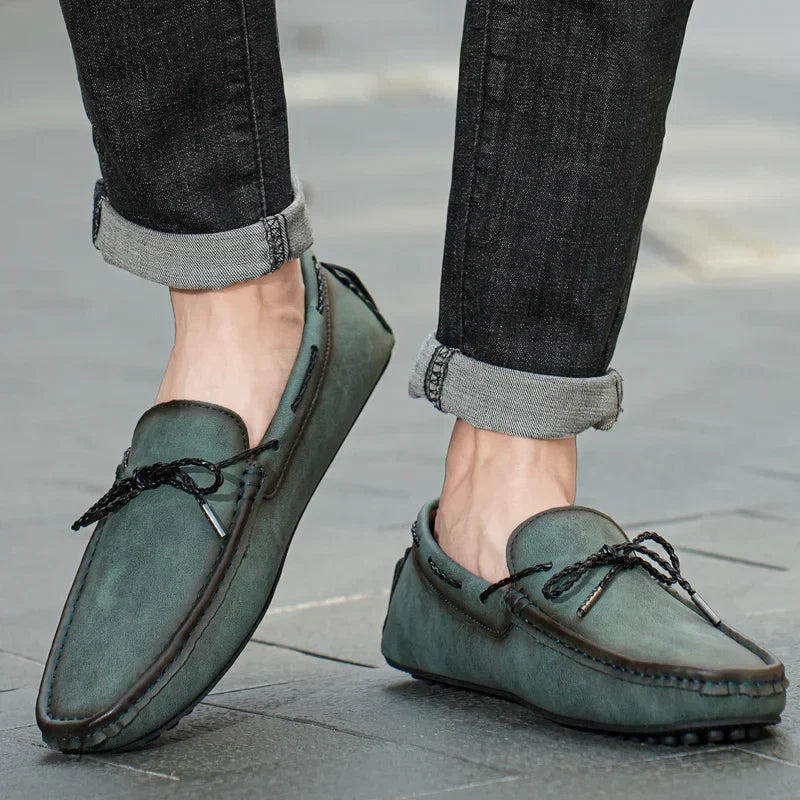 Mokasyny Męskie Slip-On Mokasyny Z Gumową Podeszwą