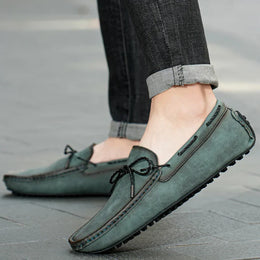 Mokasyny Męskie Slip-On Mokasyny Z Gumową Podeszwą