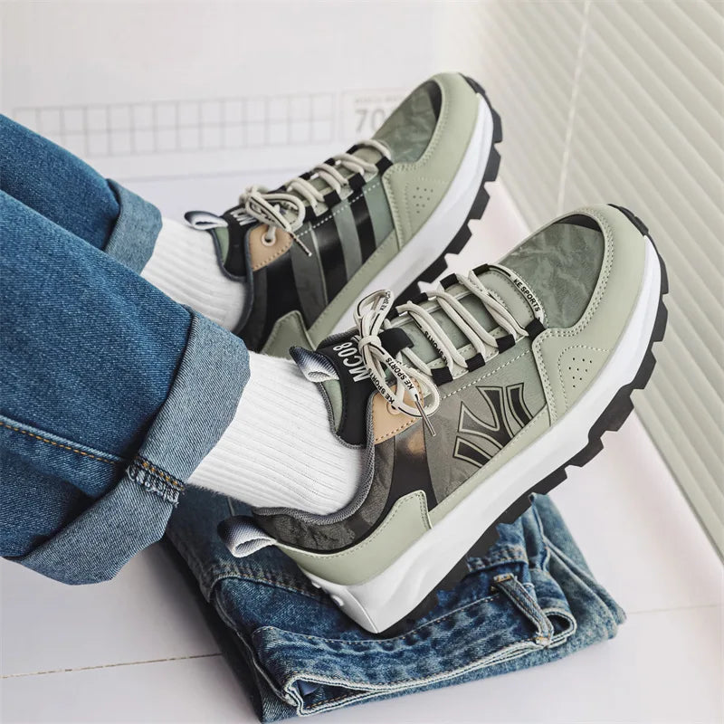 Męskie Sneakersy z Amortyzowaną Wkładką i Wytrzymałą Podeszwą