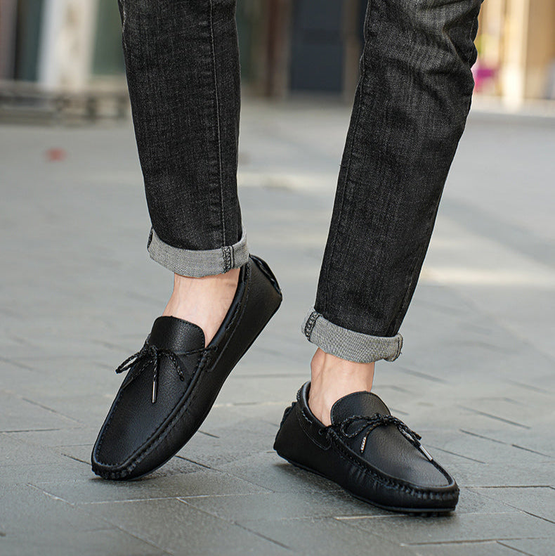 Mokasyny Męskie Slip-On Mokasyny Z Gumową Podeszwą