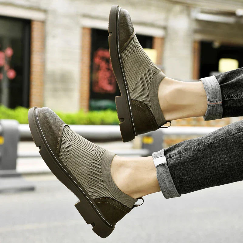 Męskie Buty Ręcznie Wykonane z Oddychającą Cholewką z Siatki