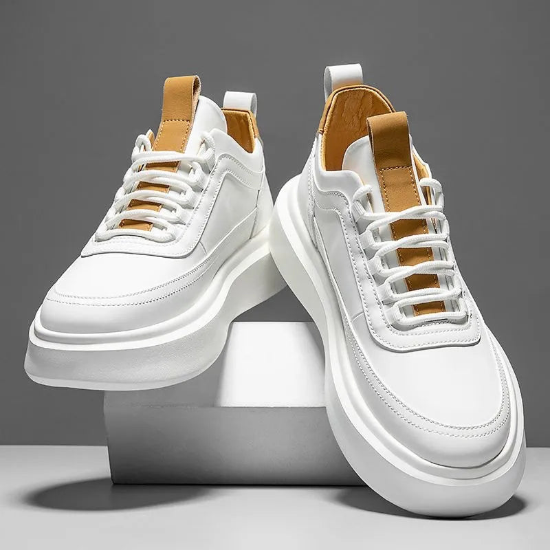 Męskie Sneakersy Podwyższająca Wkładka Gumowa Podeszwa