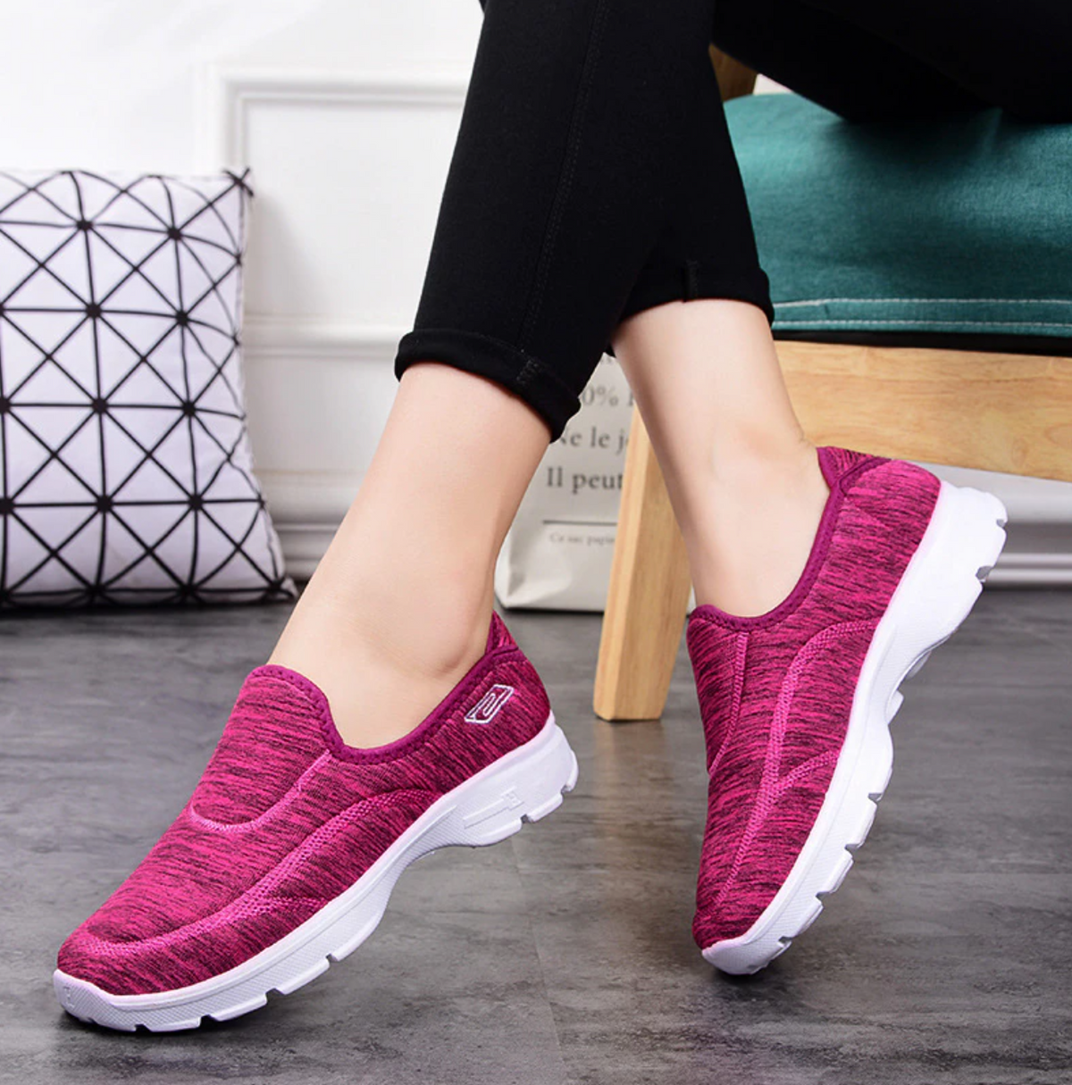 Damskie Buty Wsuwane z Amortyzacją Powietrzną i Wsparciem Łuku Stopy