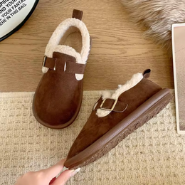 Damskie Zimowe Buty Wsuwane z Pluszową Wyściółką i Wsparciem