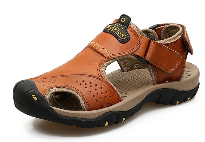 Męskie Sandały Letnie Wsuwane Szerokie z Podeszwą Antypoślizgową i Amortyzacją