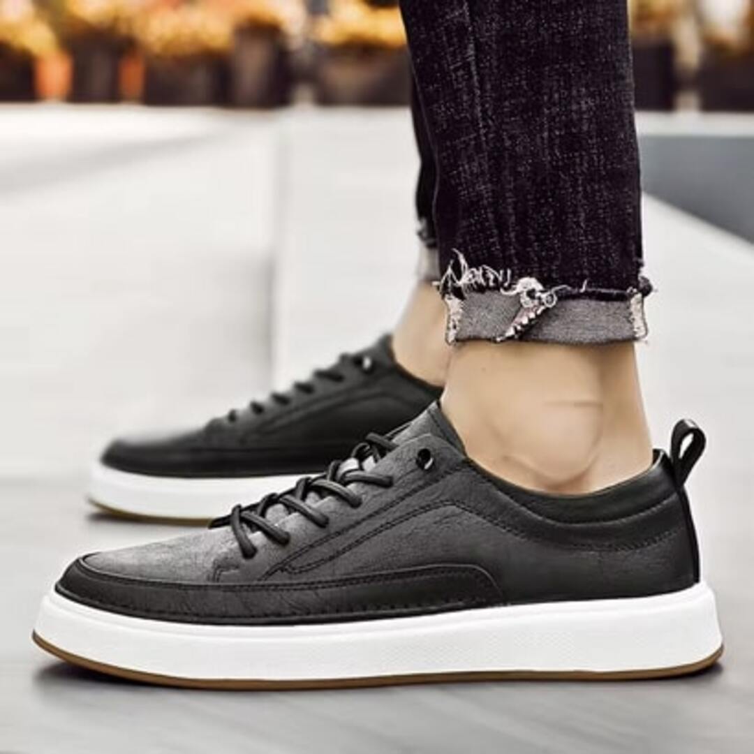 Męskie Sneakersy Sznurowane z Eko Zamszu, Amortyzowaną Wkładką i Lekką Podeszwą
