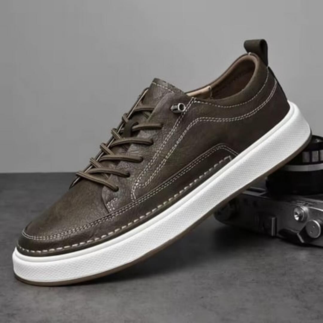 Męskie Sneakersy Sznurowane z Eko Zamszu, Amortyzowaną Wkładką i Lekką Podeszwą