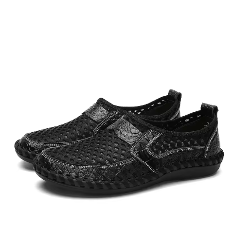 Męskie Buty Wsuwane z Siatki Szerokie Dopasowanie Antypoślizgowa Podeszwa z Amortyzacją