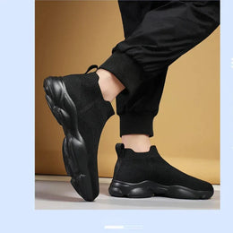 Męskie Sneakersy w Stylu Skarpety z Dzianinową Cholewką i Antypoślizgową Podeszwą