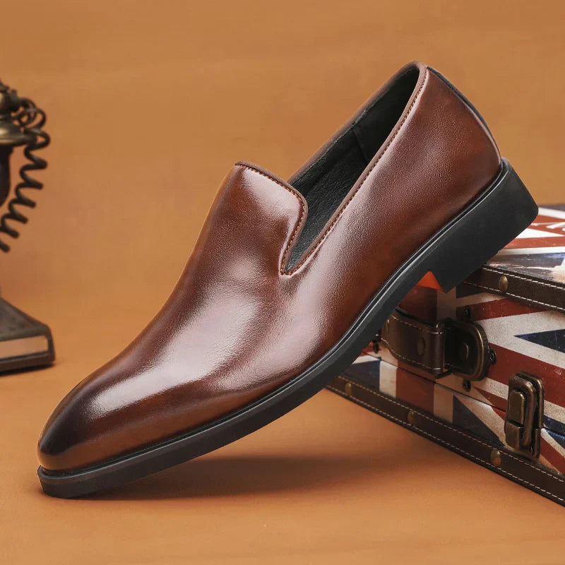 Męskie Mokasyny z Ekoskóry z Amortyzowaną Wkładką i Gładką Wyściółką