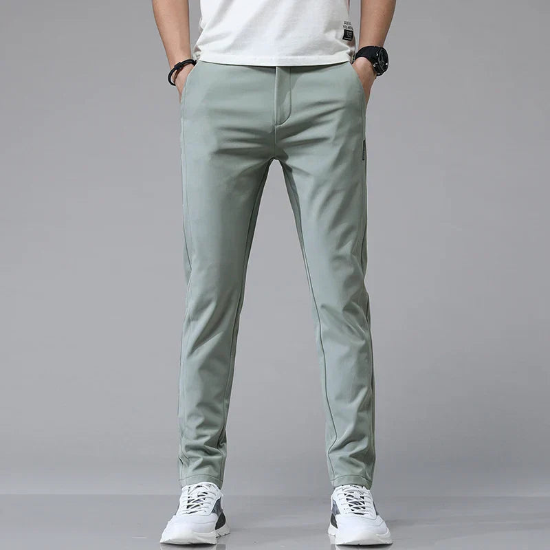 Męskie Spodnie Stretch Slim Fit Oddychające Miękkie Wykończenie