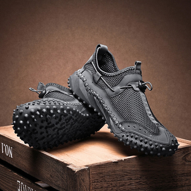 Męskie Sneakersy Trekkingowe z Podeszwą EVA i Wzmocnieniami Ochronnymi