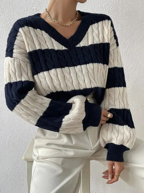 Damski Sweter z Luźnym Krojem i Miękką Strukturą