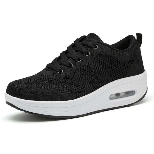 Damskie Sneakersy Z Żelową Wkładką Amortyzującą I Szeroką Podeszwą Wspierającą Stabilność