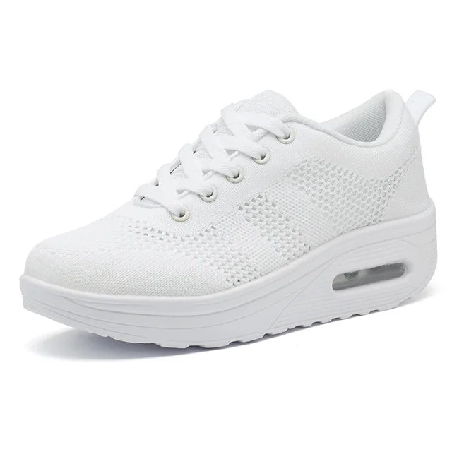 Damskie Sneakersy Z Żelową Wkładką Amortyzującą I Szeroką Podeszwą Wspierającą Stabilność