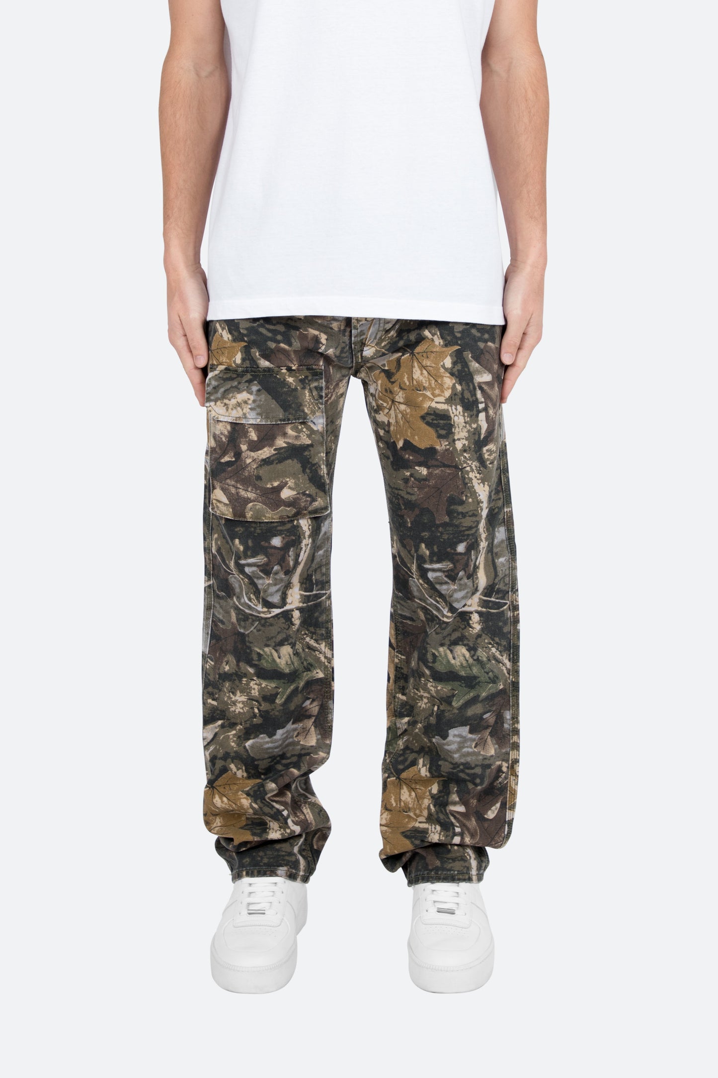 Meski Luzny Kroj Dzinsowy Hunter Camo W Stylu Vintage, Wydluzony Szew Wewnetrzny
