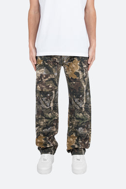 Meski Luzny Kroj Dzinsowy Hunter Camo W Stylu Vintage, Wydluzony Szew Wewnetrzny