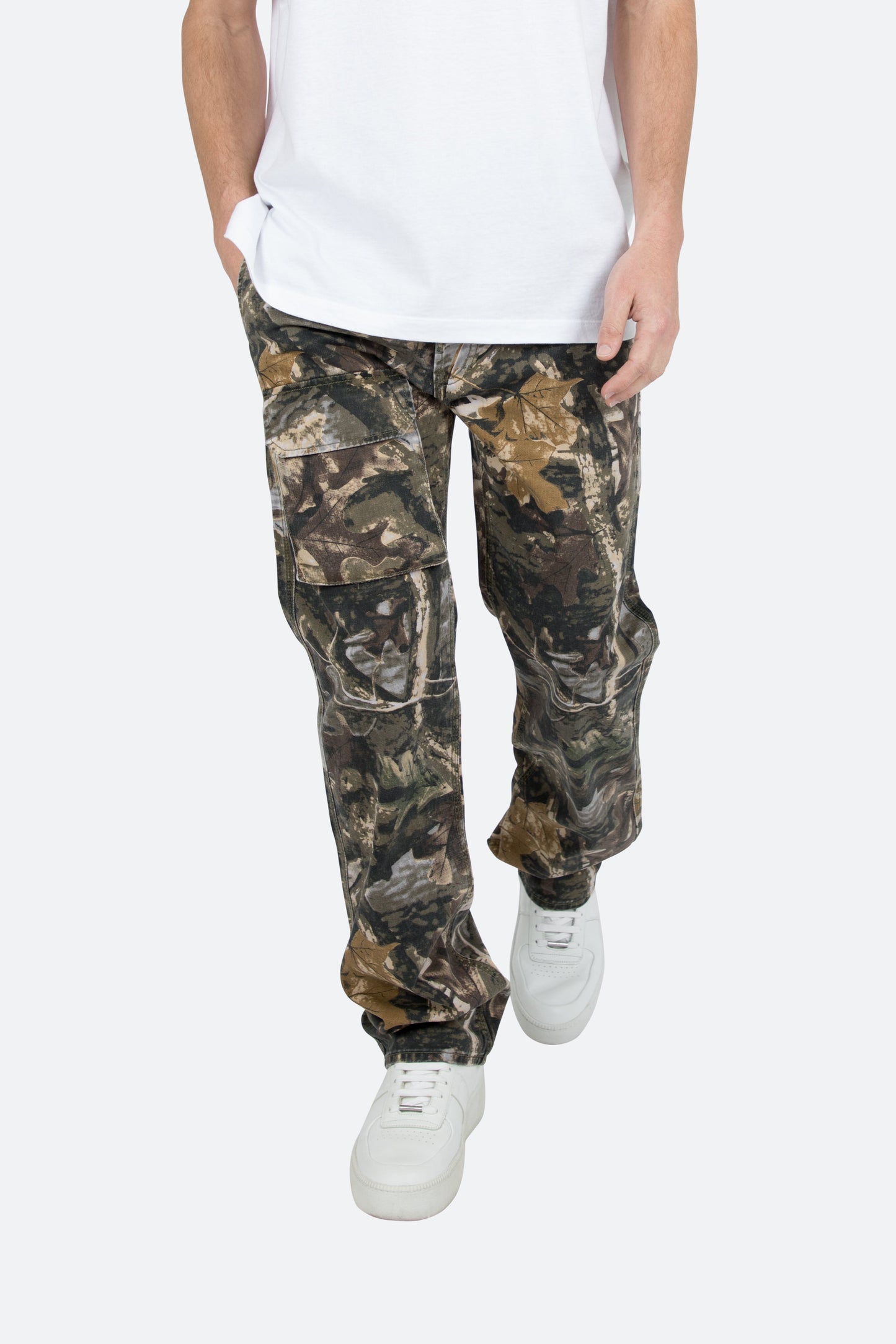 Meski Luzny Kroj Dzinsowy Hunter Camo W Stylu Vintage, Wydluzony Szew Wewnetrzny
