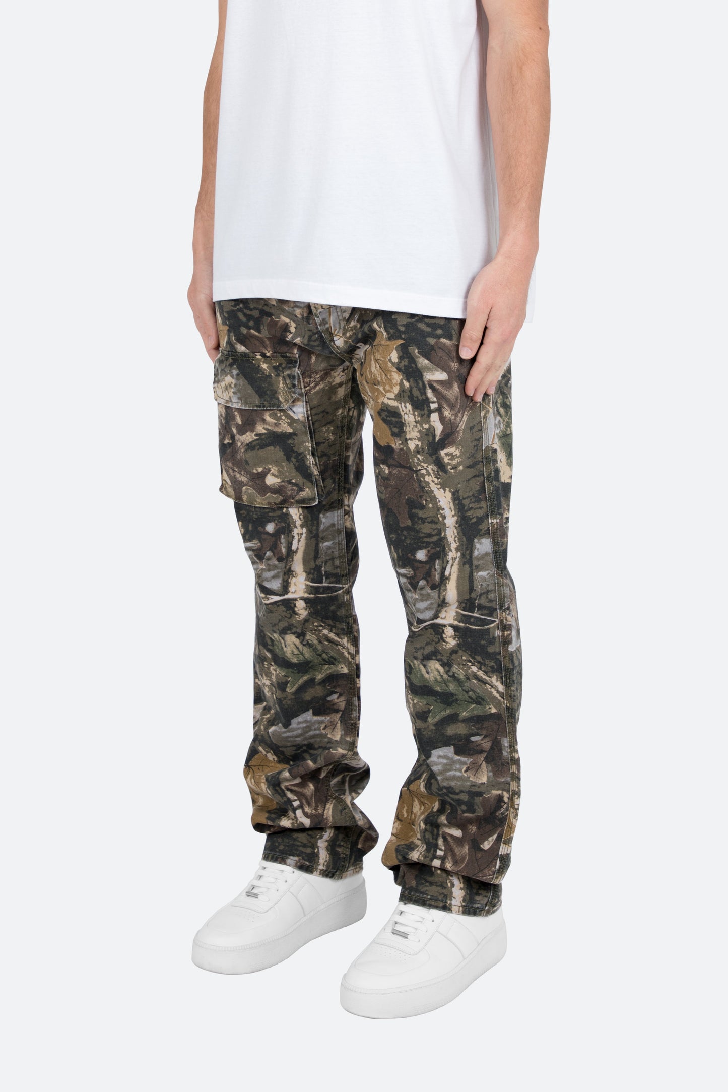 Meski Luzny Kroj Dzinsowy Hunter Camo W Stylu Vintage, Wydluzony Szew Wewnetrzny