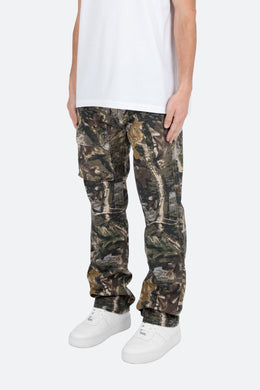 Meski Luzny Kroj Dzinsowy Hunter Camo W Stylu Vintage, Wydluzony Szew Wewnetrzny