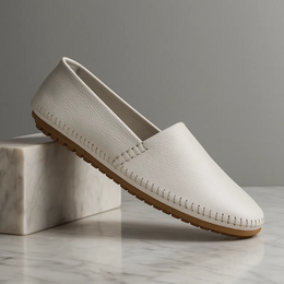 Męskie Mokasyny Typu Slip-On Z Ręcznie Szytymi Detalami I Gumową Podeszwą