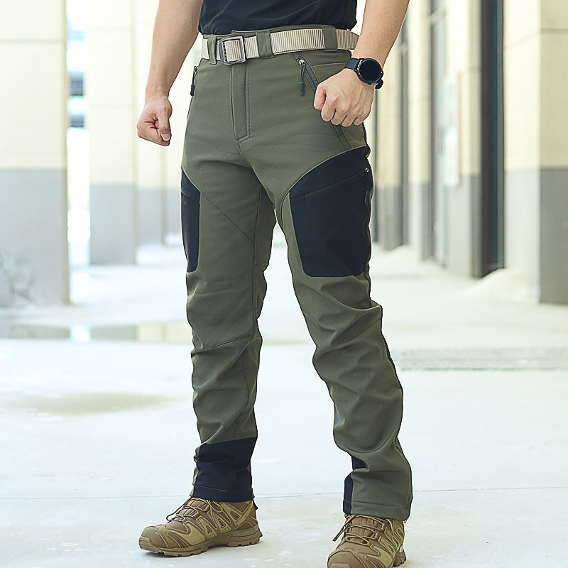 Meskie Taktyczne Spodnie Robocze Soft Shell Multi-Pocket