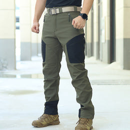 Meskie Taktyczne Spodnie Robocze Soft Shell Multi-Pocket