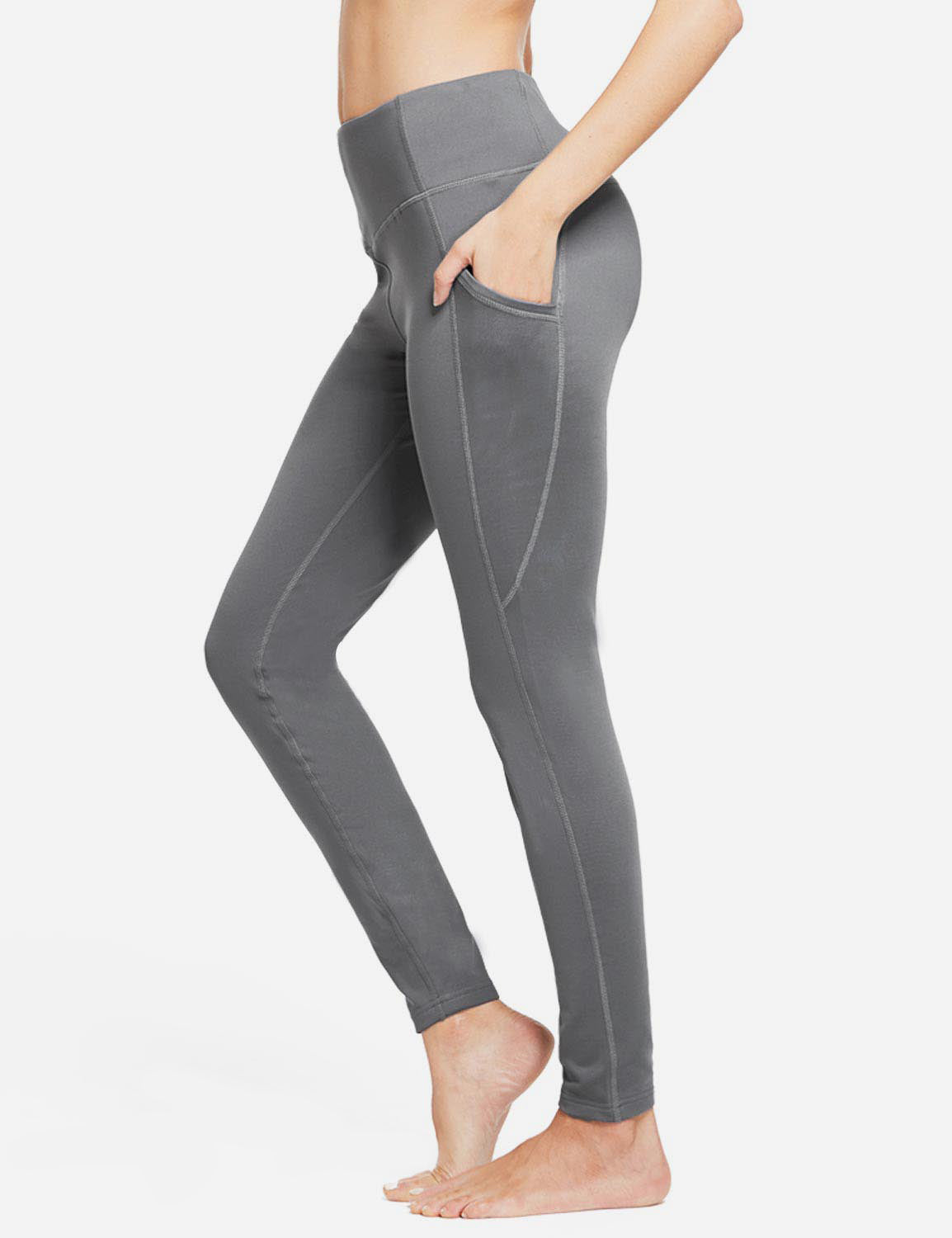 Damskie Legginsy Termiczne Z Kieszeniami I Wysokim Stanem
