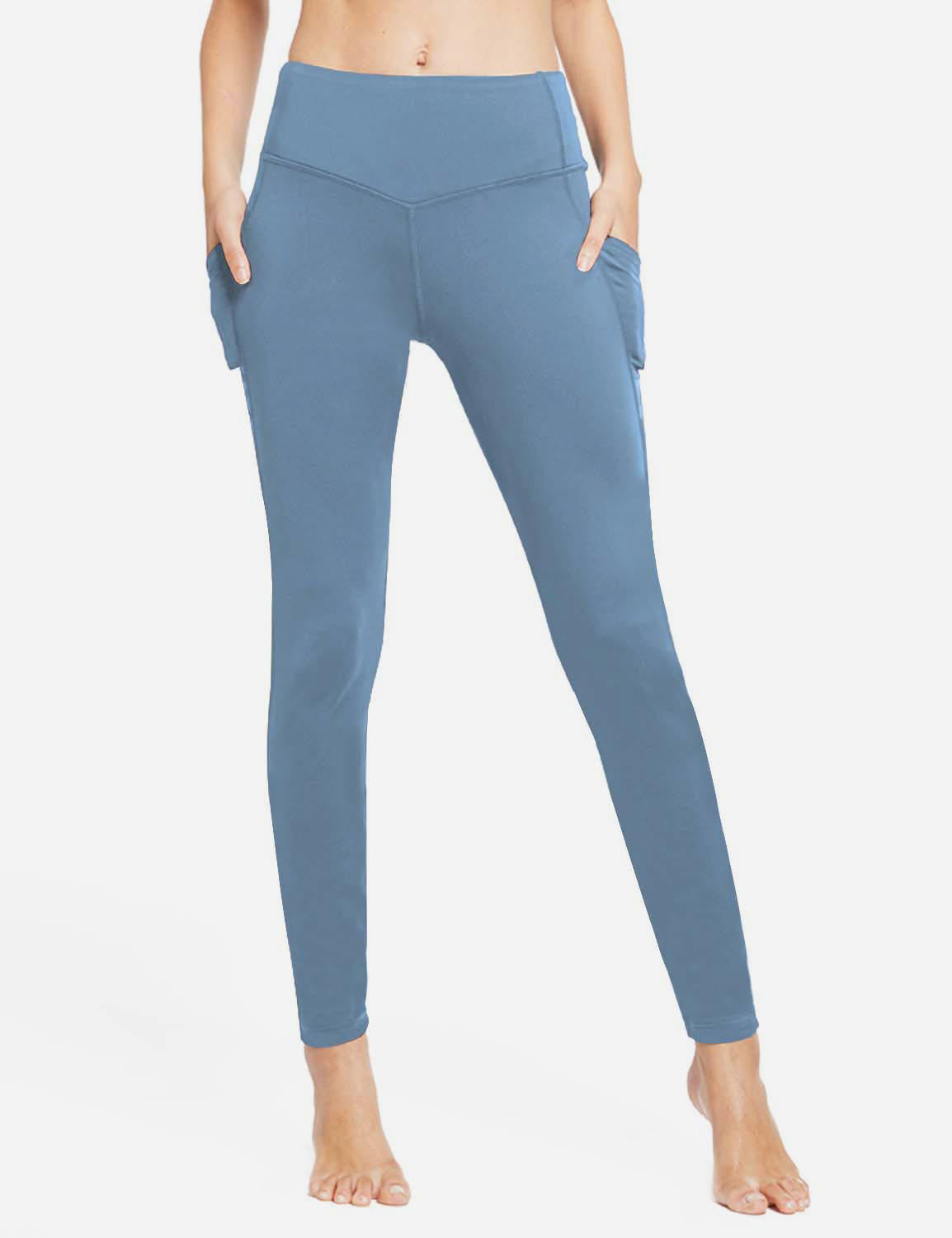 Damskie Legginsy Termiczne Z Kieszeniami I Wysokim Stanem