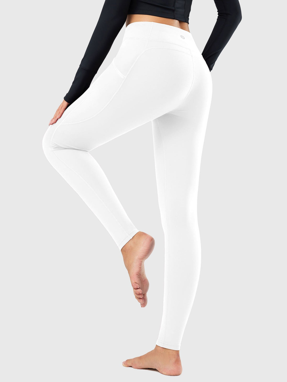 Damskie Legginsy Termiczne Z Kieszeniami I Wysokim Stanem