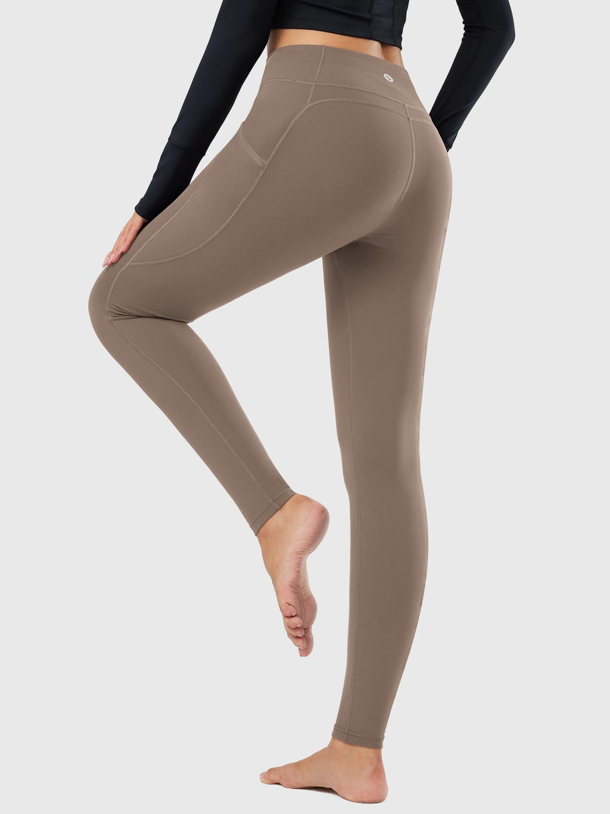 Damskie Legginsy Termiczne Z Kieszeniami I Wysokim Stanem