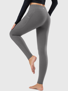Damskie Legginsy Termiczne Z Kieszeniami I Wysokim Stanem