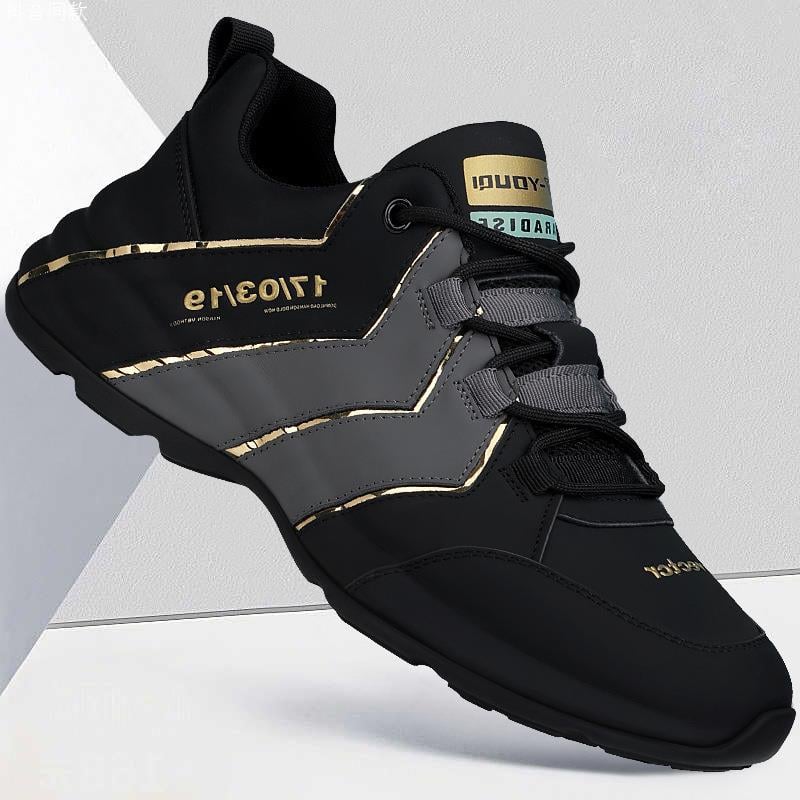 Męskie Buty Do Biegania, Sznurowane, Z Grubą Podeszwą