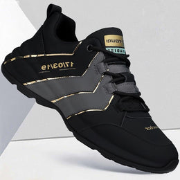 Męskie Buty Do Biegania, Sznurowane, Z Grubą Podeszwą