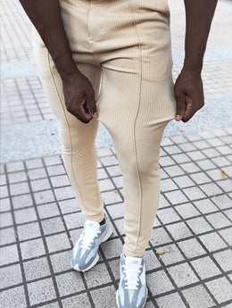 Spodnie Męskie Modern Fit Straight Leg Khaki