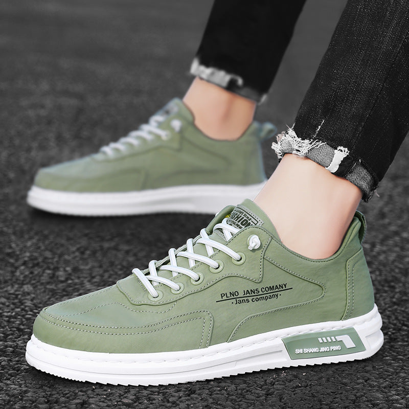 Męskie Letnie Sneakersy z Cholewką Canvas i Gumową Podeszwą Platformową