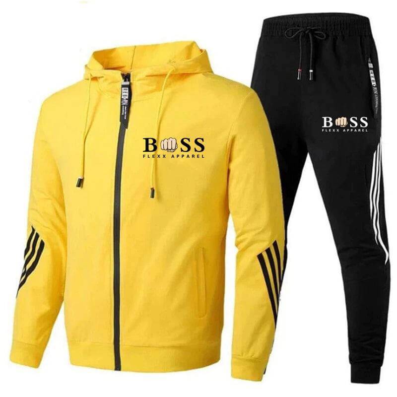 Męski Dres Z Kurtką Zapinaną Na Zamek I Dopasowanymi Spodniami Typu Joggers