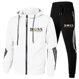 Męski Dres Z Kurtką Zapinaną Na Zamek I Dopasowanymi Spodniami Typu Joggers