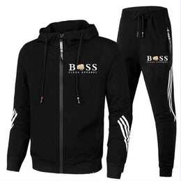 Męski Dres Z Kurtką Zapinaną Na Zamek I Dopasowanymi Spodniami Typu Joggers